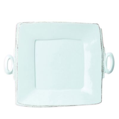 Vietri Lastra Square Handled Platter