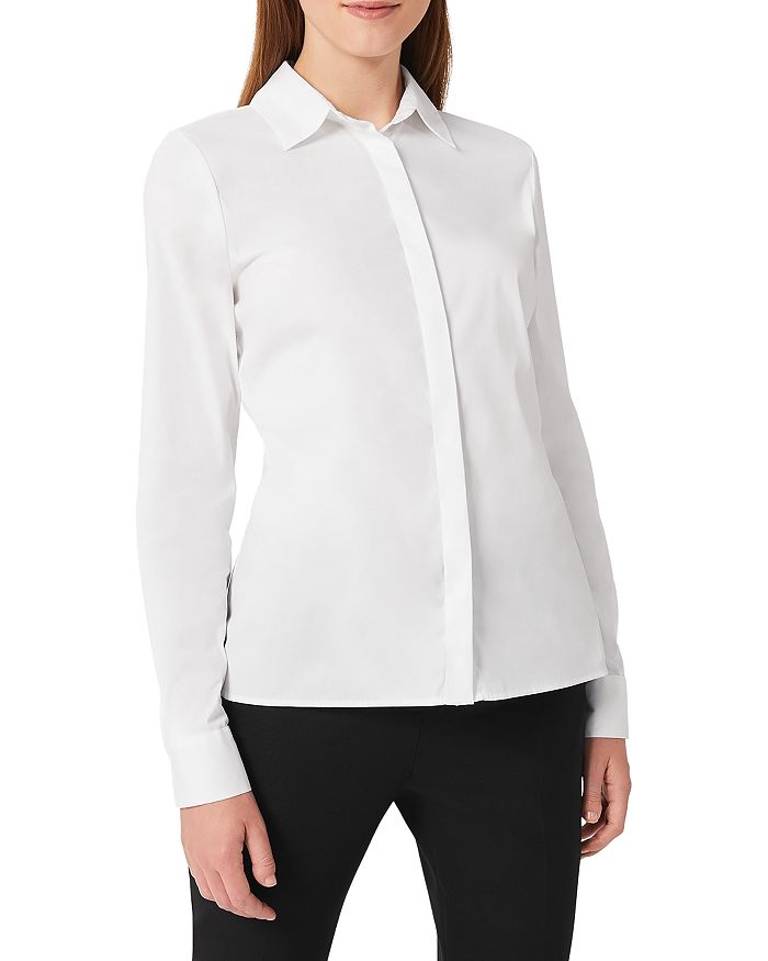 HOBBS LONDON Victoria Button Front Shirt | Bloomingdale's