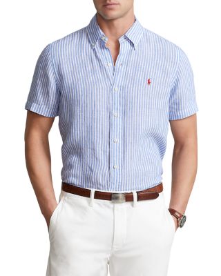 ralph lauren striped linen shirt