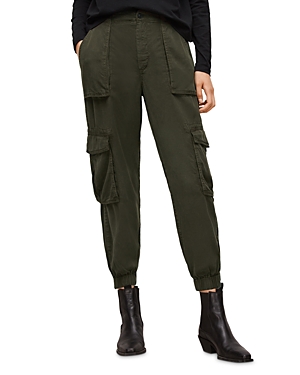 Allsaints Frieda Cargo Pants In Khaki Green