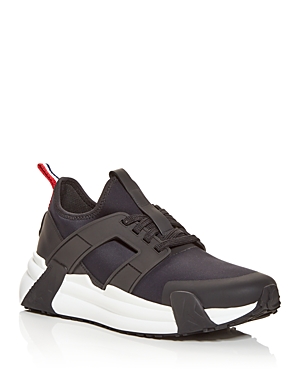 Moncler Lunarove Stretch-design Sneakers In Black