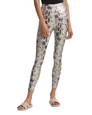 Commando Faux Leather Animal Print Leggings In Fog Python