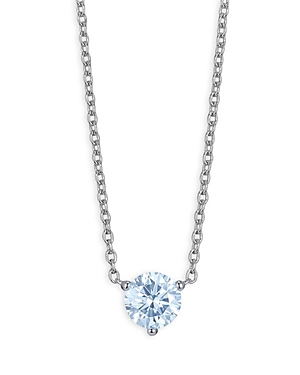 Lightbox Jewelry Lightbox Basics Lab Grown Blue Diamond Solitaire Pendant Necklace in 10K White Gold, 16-18 - 100% Exclusive