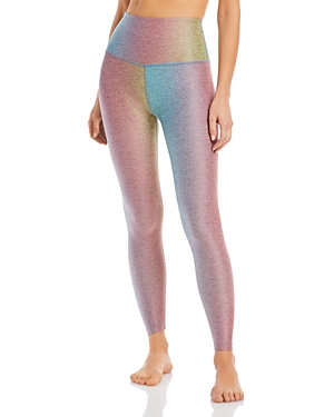 Beyond Yoga Softmark High Waisted Midi Legging In Silver Mist Prismatic