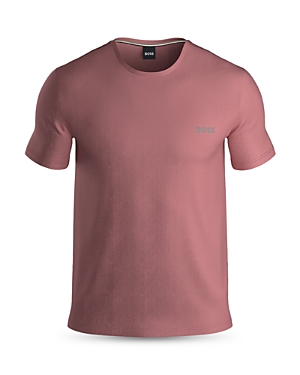 Hugo Boss Mix & Match Cotton Blend Embroidered Logo Graphic Tee In Pink