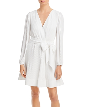 Milly Women's Liv Pleated Belted Minidress In White