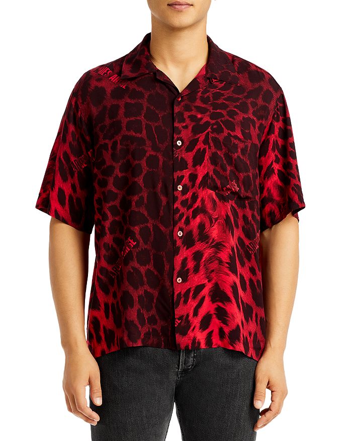 Aries Leopard Print Hawaiian Shirt | Bloomingdale's