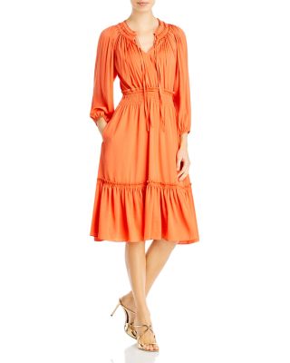 kassi wrap ruffle dress