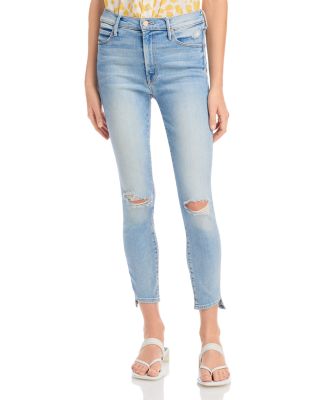 mother distressed skinny jeans