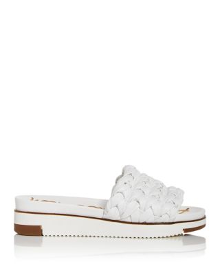 white platform slides