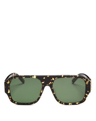 Givenchy Flat-brow Tortoiseshell Sunglasses In Havana/green