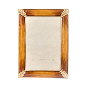Jay Strongwater Classics Leonard Pavé Corner Picture Frame In Topaz