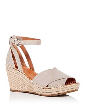 Shop Gentle Souls By Kenneth Cole Women's Charli Ankle Strap Espadrille Wedge Sandals In Mushroom