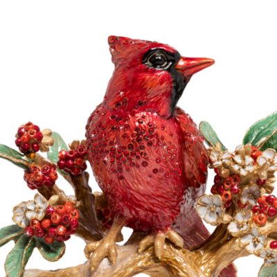 Cardinal on Branch Figurine