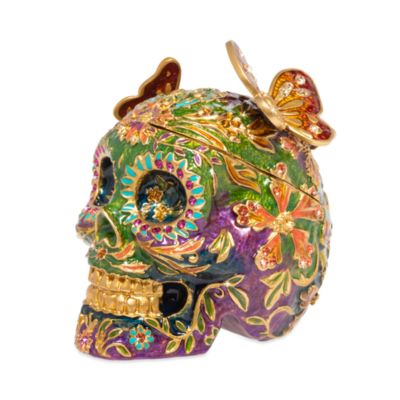 Skull with Butterflies Box