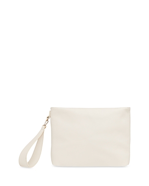 Whistles Avah Leather Clutch In Ivory