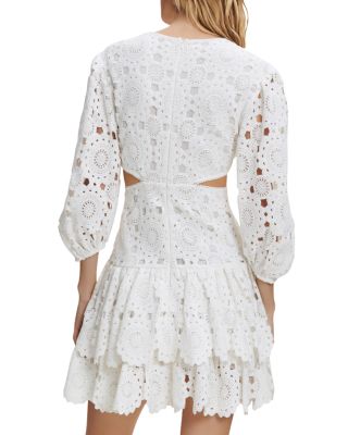 Maje Rivajia Embroidered Side Cutout Dress