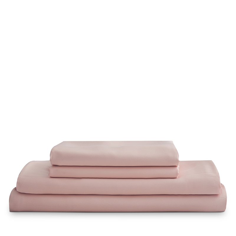 Aqua Eucalyptus Sheet Set, King - Exclusive In Blush Pink