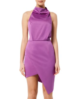 elliatt camo asymmetric satin cocktail dress Elliatt Aisle Dress in Red – Runway7 main image 0