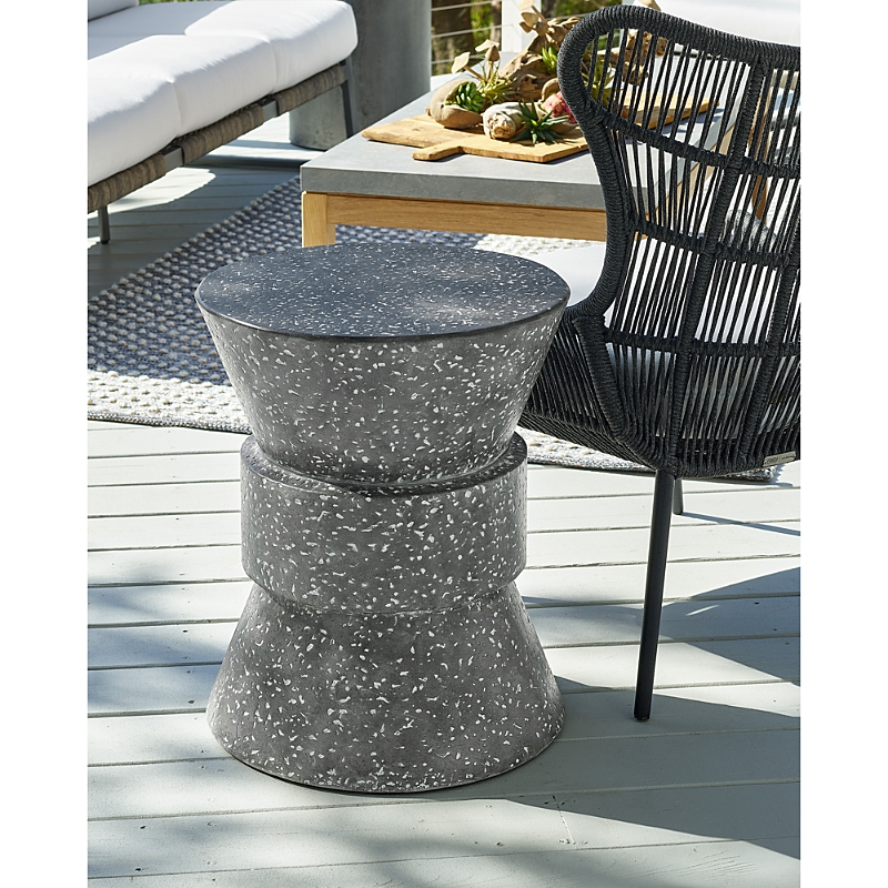 Bloomingdale's Universal Stinson Accent Table In Speckled Gray Concrete