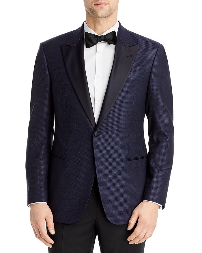 Emporio Armani Textured Weave Classic Fit Dinner Jacket | Bloomingdale's