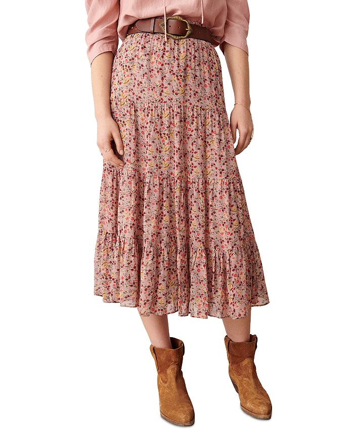 ba&sh Tiered Midi Skirt main image 0