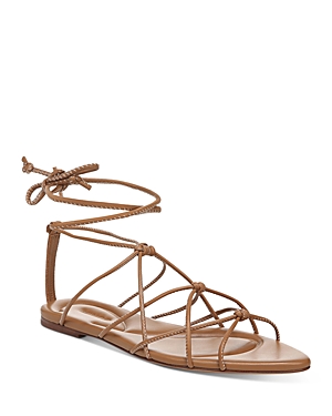 Vince Kenna Knotted Leather Gladiator Sandals In Tan