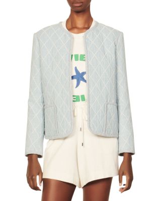 sandro denim cardigan