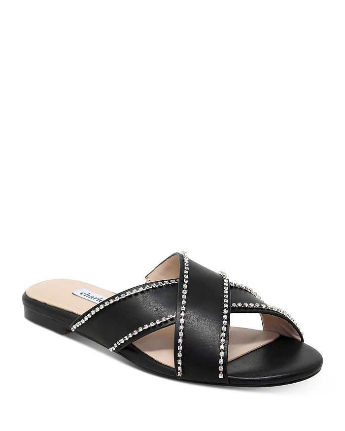 Charles david leather slide sandals on sale