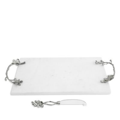 White Orchid Cheese Board with Knife