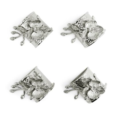 White Orchid Napkin Rings