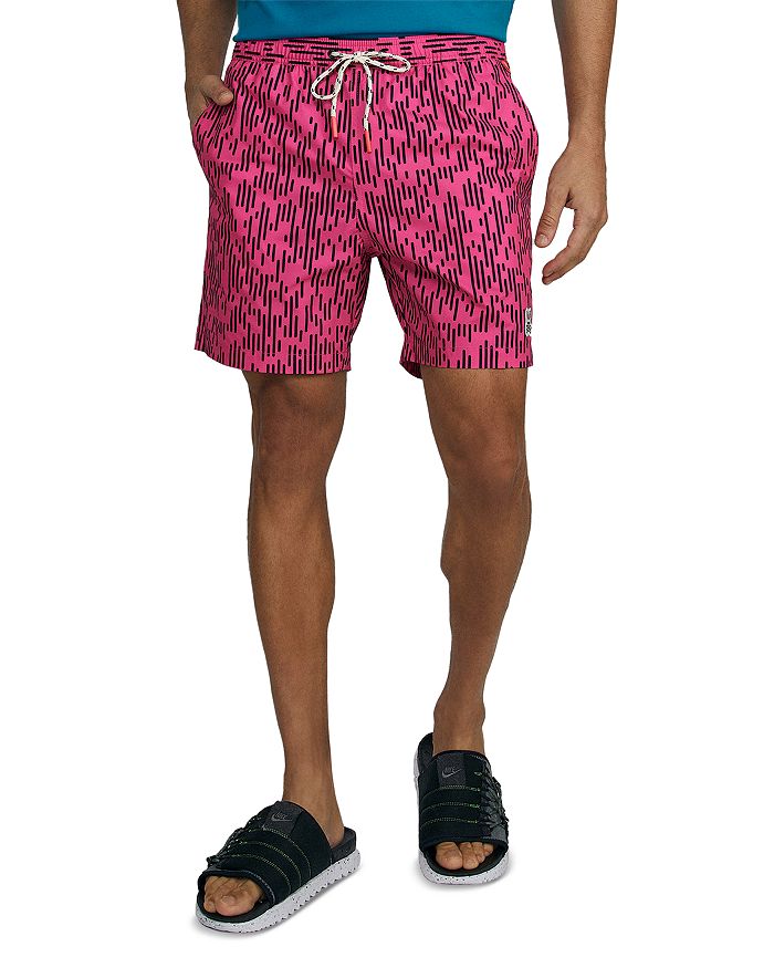 Psycho Bunny Carson Broken Stripe Slim Fit Swim Trunks Bloomingdale's