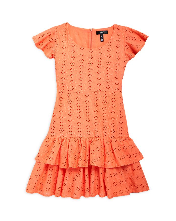 Aqua tiered eyelet dress cheap