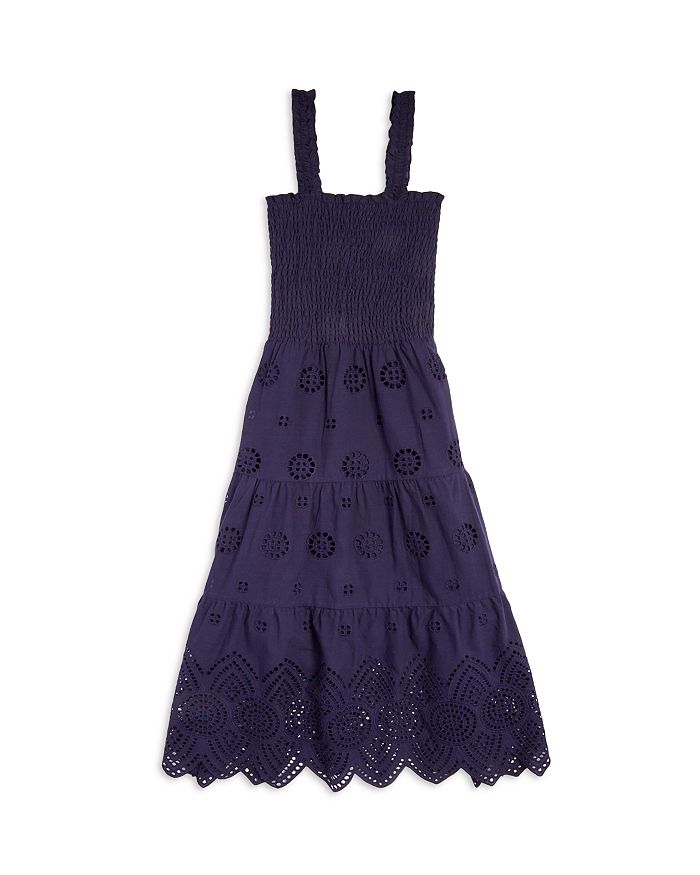 Bloomingdales Girls Clothing Dresses Evening dresses Big Kid Girls Smocked Eyelet Midi Dress 100% Exclusive 