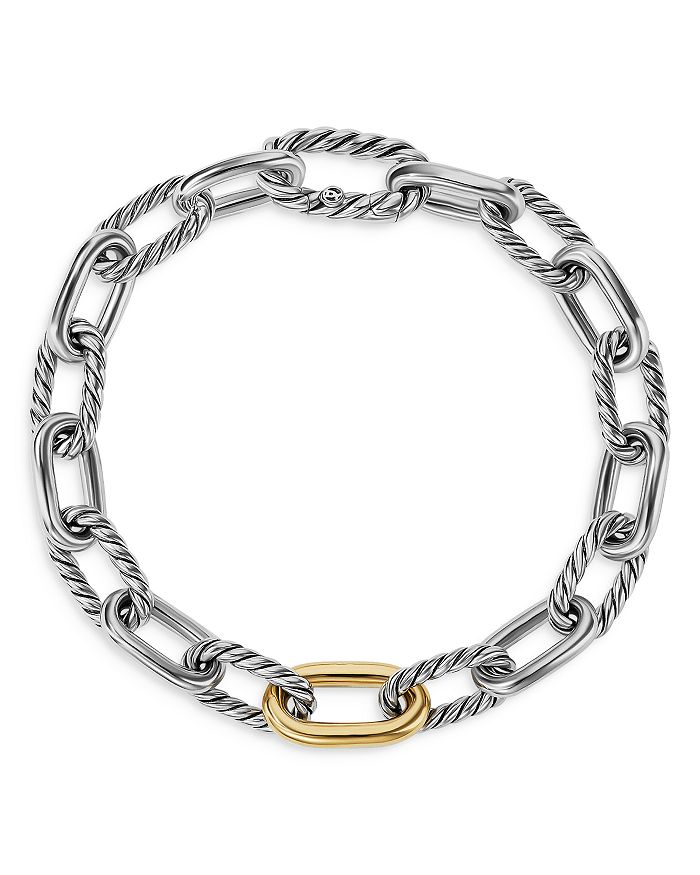 David Yurman 18K Yellow Gold & Sterling Silver DY Madison® Link