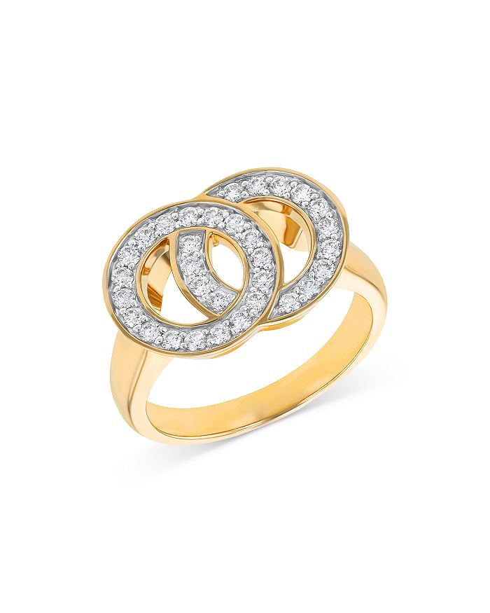 Bloomingdale's - Diamond Double Circle Ring in 14K Yellow Gold, 0.45 ct. t.w. - 100% Exclusive