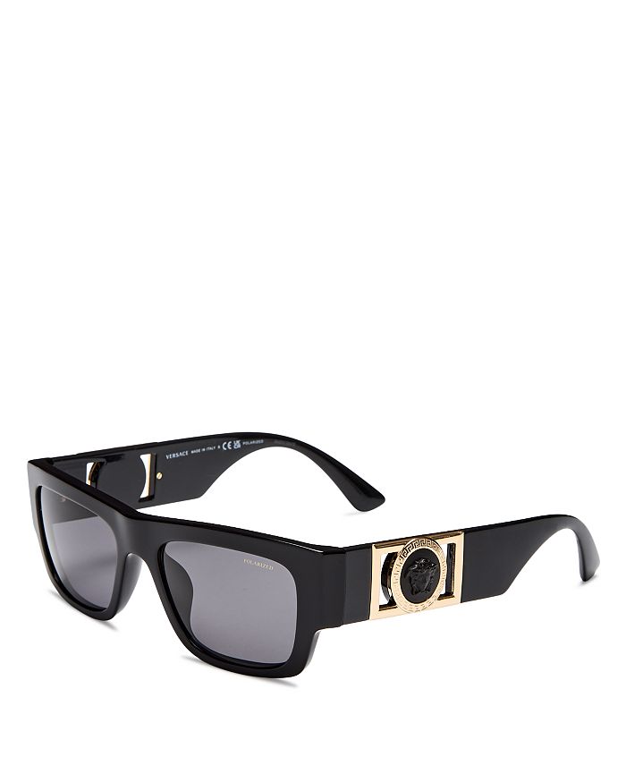 Versace Men's Polarized Rectangle Sunglasses, 53mm | Bloomingdale's