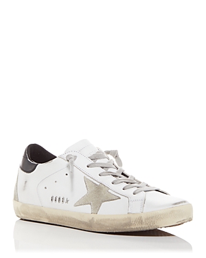 Golden Goose Super-star Leather Low-top Sneakers In White/ice