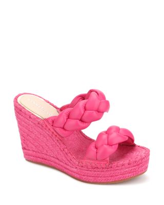 Kenneth Cole | Olivia Braided Wedge Espadrille Sandal in Chai, Size: 7