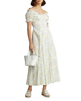 Ralph Lauren - Floral Print Off-the-Shoulder Dress