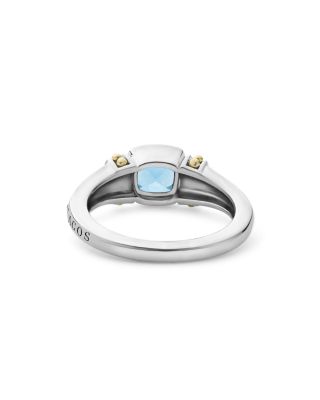 18K Yellow Gold & Sterling Silver Rittenhouse Blue Topaz Ring