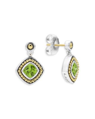 LAGOS - 18K Yellow Gold & Sterling Silver Rittenhouse Peridot Drop Earrings