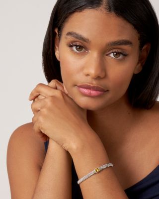 Sterling Silver & 18K Yellow Gold Rittenhouse Citrine Solitaire Link Bracelet