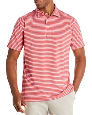 Peter Millar Drum Performance Jersey Polo In Cape Red