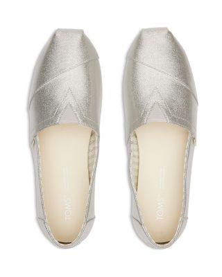 TOMS Women's Classic Alpargata Glimmer Canvas Flats Bloomingdale's