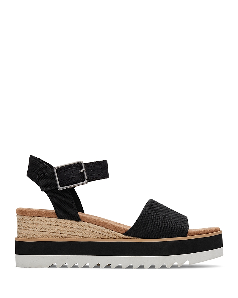 Toms Women's Diana Flatform Wedge Sandals Women's Shoes In Black