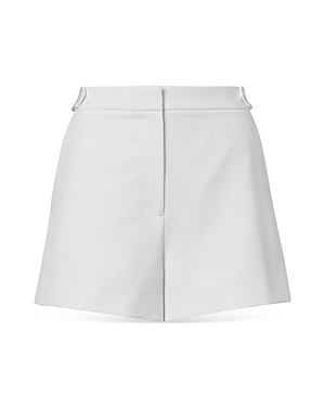 Milly Aria Cady Button Tab Shorts In Ecru