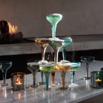 Epoque Champagne Saucers, Set of 2