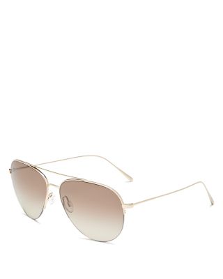 Brow Bar Aviator Sunglasses, 60mm