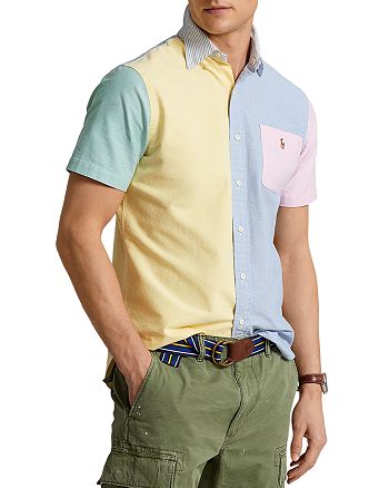 Polo Ralph Lauren Classic Fit Oxford Fun Color Block Short Sleeve Shirt |  Bloomingdale's